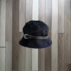 Coach Y2K Bucket Hat With Leather Strap